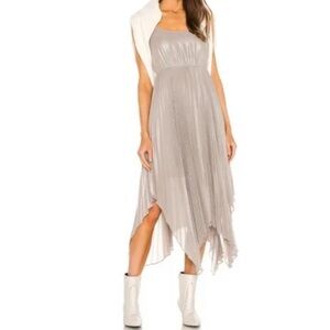All Saints Pleated Lerin Corina Slip Dress